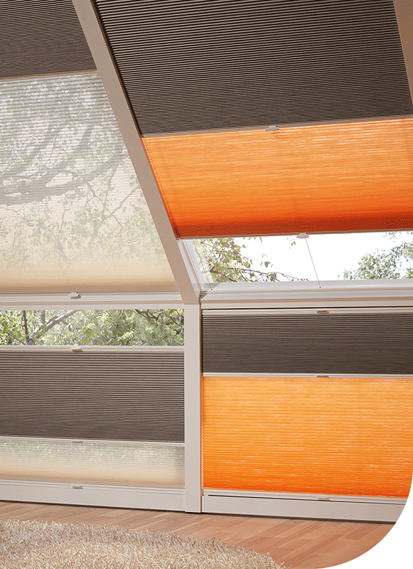 pleated blinds duette
